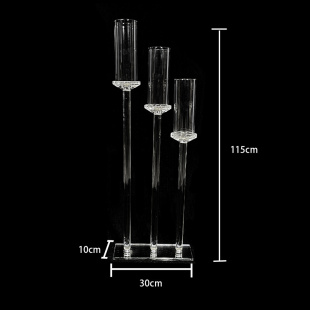 烛台摆件简约水晶烛台婚餐桌烛台蜡烛样板房摆件家用烛台 婚庆欧式