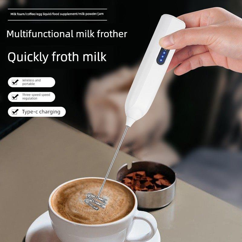 电动打奶泡器咖啡打泡器家用小型奶泡机手持无线奶泡机器牛奶搅拌