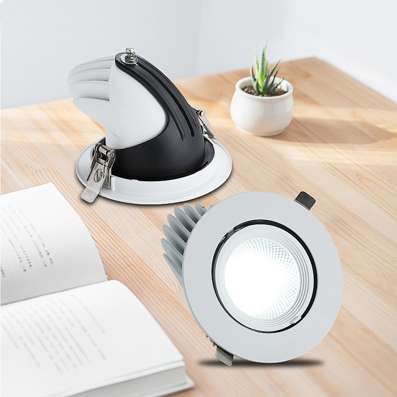 象鼻灯高显指服装店专用可调角度led射灯吊顶商用装饰360度旋转筒