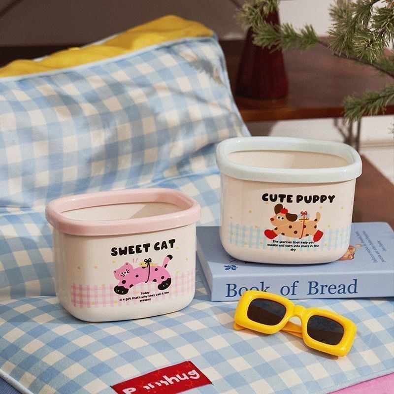 卡通桌面垃圾桶家用收纳桶