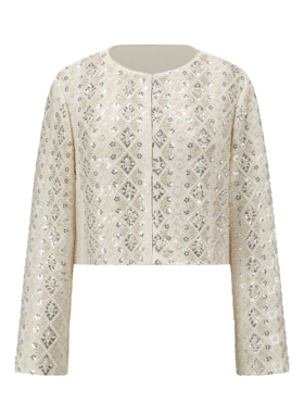 Snowflake Elegant Jacket 雪舞钉珠优雅白色外套