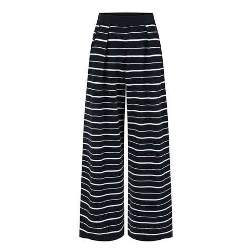 Daily Stripe Knit Pants 小暖条条纹绵羊毛针织阔腿裤