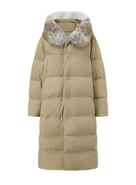 Warm Mist 95Goose DownCoat泷定防紫外线95白鹅绒毛领长款羽绒服