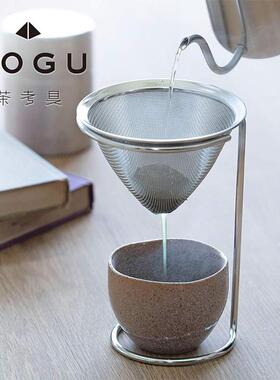 日本制造下村KOGU茶滤茶漏304不锈钢滤茶器金属茶叶过滤网茶具