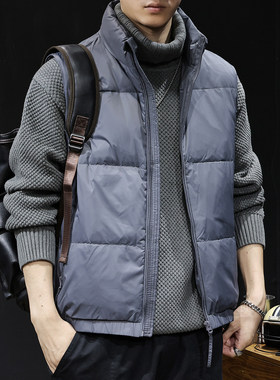 羽绒服马甲男冬季2025新款加厚保暖立领男士潮牌百搭外套大码秋冬