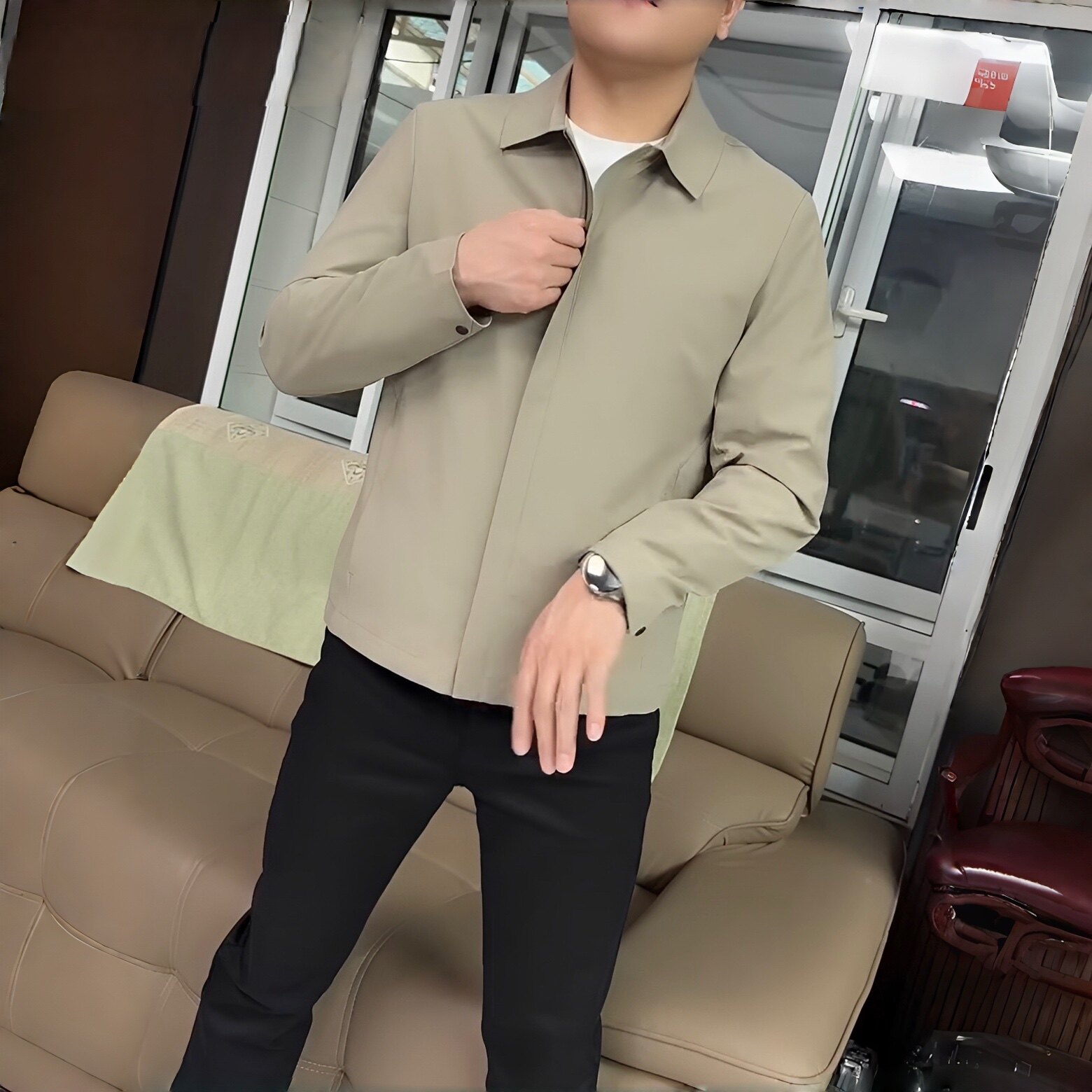 其他翻领秋季标准时尚夹克潮流帅