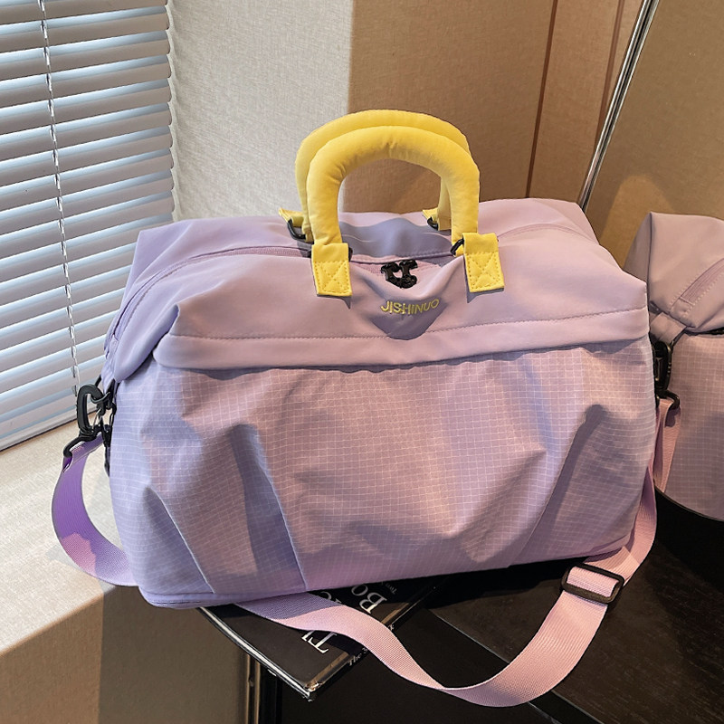 大容量扩容旅行包女时尚轻便短途出差旅行袋单肩背防水运动健身包