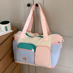 短途旅行包女手提高颜值轻便行李包大容量旅游收纳包健身包双肩包