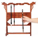 实木毛笔架笔挂j红木制品灵芝明清款 文房四宝 毛笔挂16挂加高款