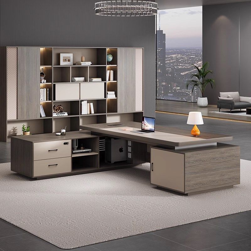 老板桌办公桌轻奢l高档总裁桌总经理办公室家具大班台老板桌椅组,商业/办公家具,大班台/主管桌,淘宝优惠券,粉丝福利购,淘宝优惠卷