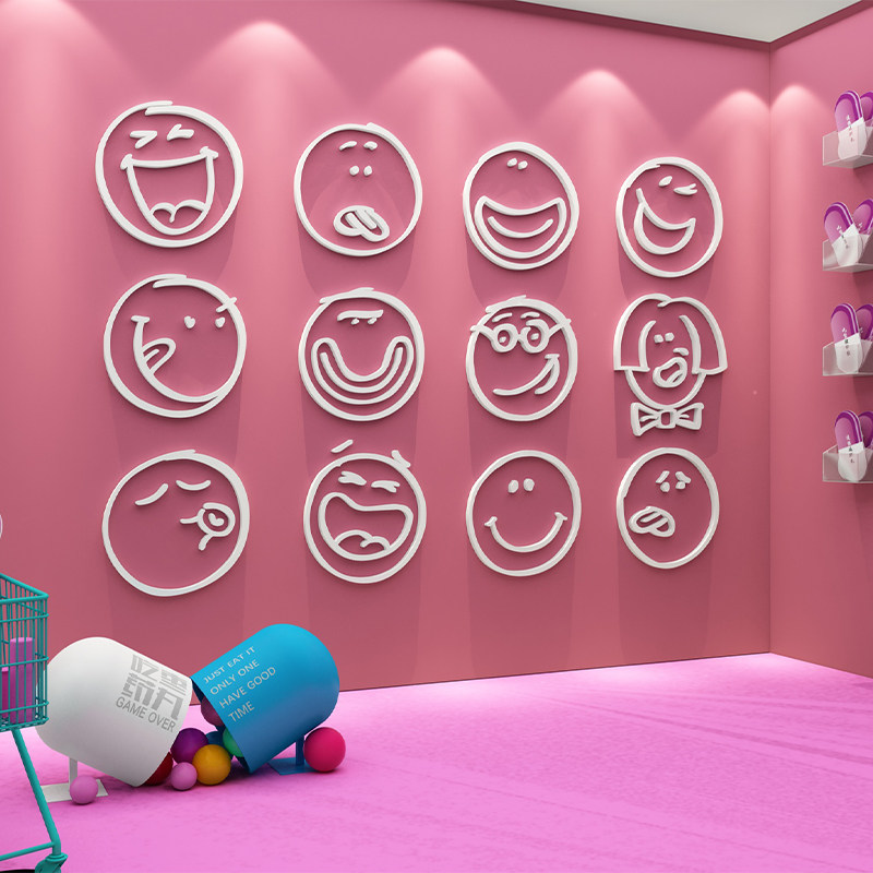 极速网红克d莱因蓝背景女服装店墙面软装饰品打卡直播间拍照区氛,家居饰品,文化墙贴,淘宝优惠券,粉丝福利购,淘宝优惠卷