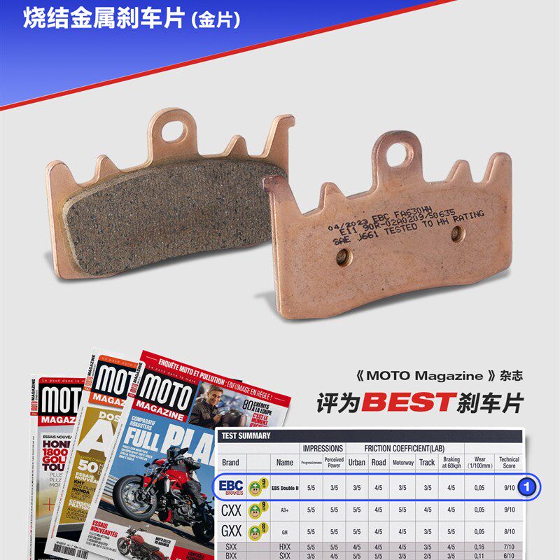 EBC刹车片 适用 铃木V-Strom wDL650/800/1000/1050摩托车前后刹