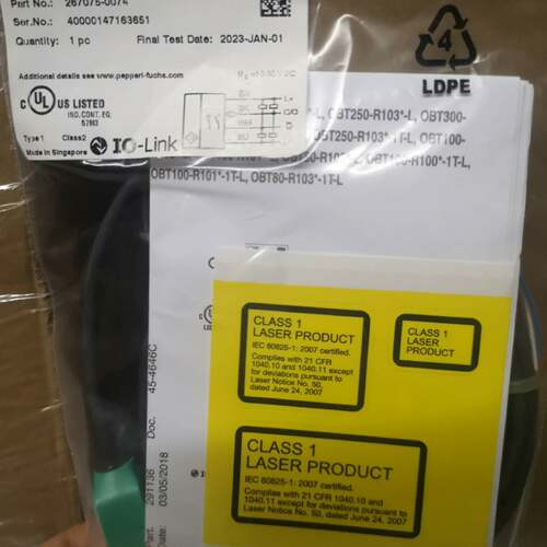 可维修OBT300-R100-2EP-IO-L 三角测量传感器议价