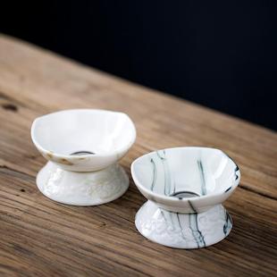 陶瓷茶滤茶漏家用茶叶过滤器手工茶隔滤茶器功夫茶具配件泡茶过滤