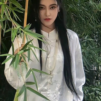 新中式禅意男装中国风暗纹盘x扣立领衬衫年轻人太极服唐装男款汉