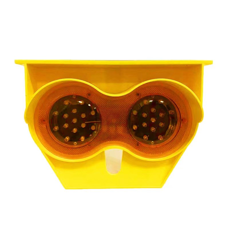 太阳能猫眼小黄灯高速护栏灯隧道频闪F黄闪路障施工警示灯GPS同步