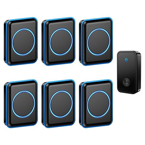 自发电门铃无线家用免电池超远距离遥控一拖R六电子门玲呼叫器