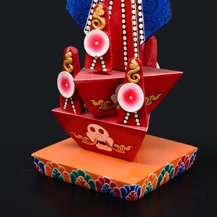 尼泊尔木质彩绘护法朵玛 藏传密宗用品彩绘工艺 V朵玛食子酥油花