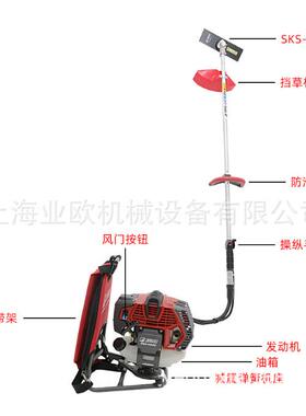 背负式(油箱在上)割草机叶红DSH4000BP开荒修草机械打草机