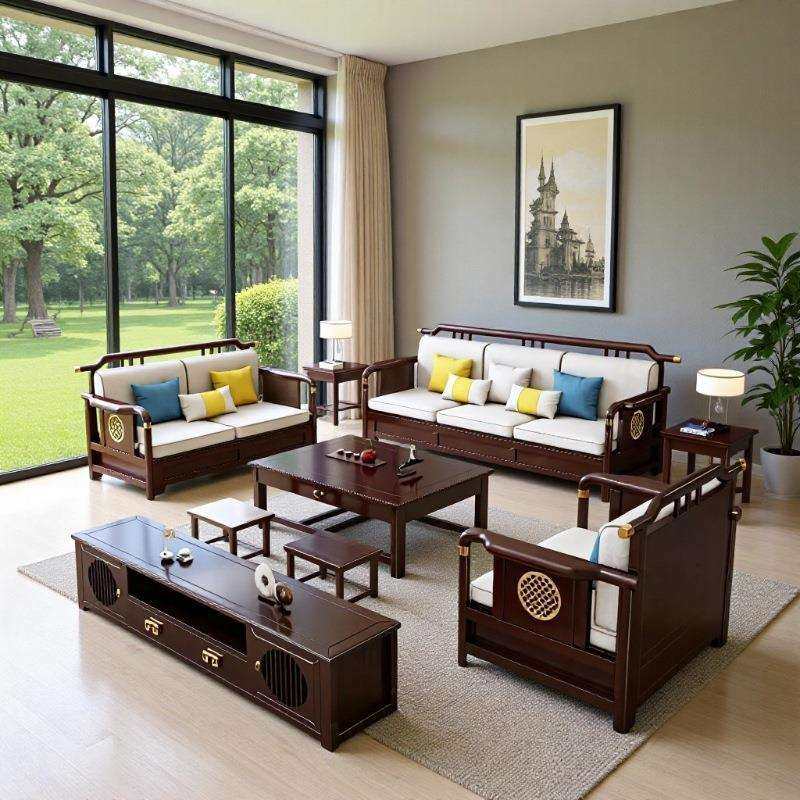 新中式实木沙发组合现代简约客厅家用小户型储物贵妃转角实木沙发,机械设备,橡胶设备,淘宝优惠券,粉丝福利购,淘宝优惠卷