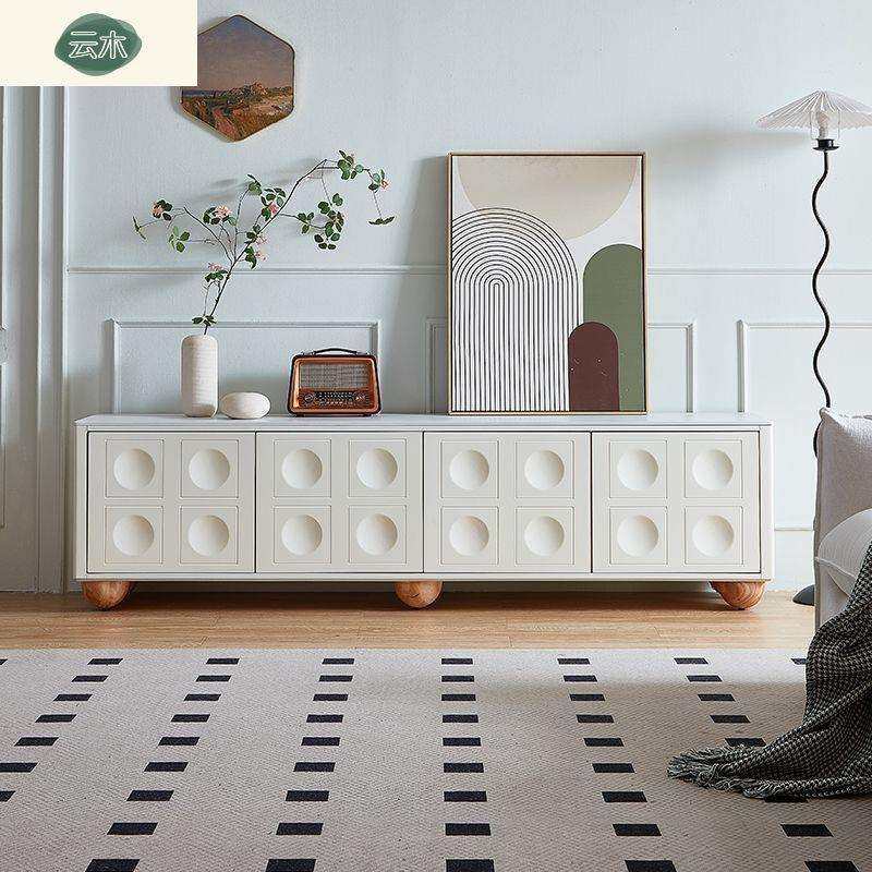 简约电视柜客厅高级奶油款落地式收纳可储物电视柜圆角可爱电视柜,机械设备,橡胶设备,淘宝优惠券,粉丝福利购,淘宝优惠卷