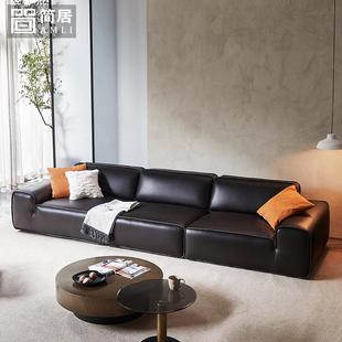 大黑牛沙发意式极简全夏图直排客厅别墅简约MD豆腐块小户型脚踏