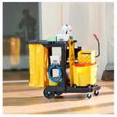 乐柏美FG617388BLA传统型清洁推车宾馆手推车清洁商用防撞