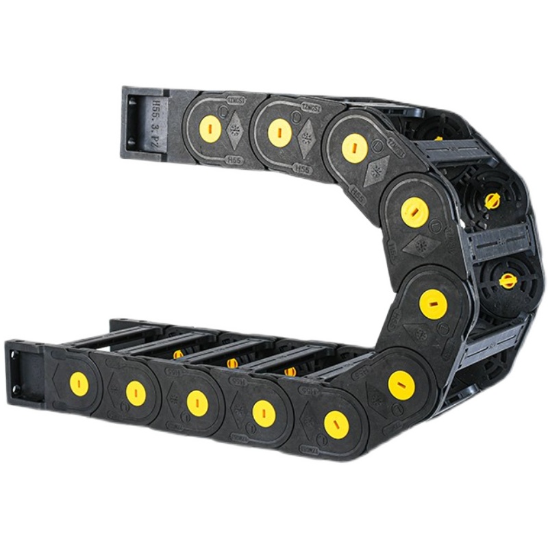 H556580加重桥式增强尼龙拖链龙门激光切割机用坦克链大规格