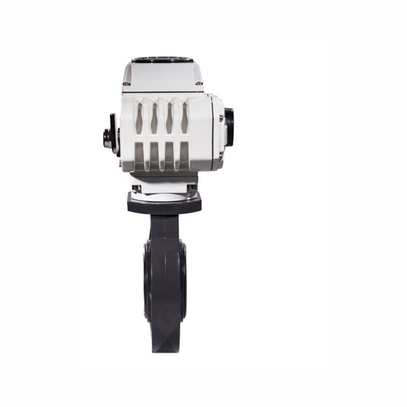 D971S-10S电动PVC蝶阀 电动UPVC塑料蝶阀DN50 65 80 100 150 200