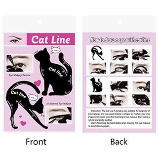 推荐YLOIJO 8Pcs Cat Eyeliner Stencils  4 Sets 2 in 1 Cat Sha