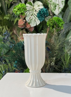 【直播间同款】法式高脚陶瓷花瓶