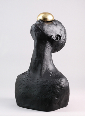 现代轻奢艺术雕塑黑白抽s象人像摆件家居酒店别墅售楼处玄关艺术