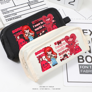 宋雨琦GIGI同人周边 SOLO专辑 粉丝应援小卡 gidle帆布笔袋文具盒