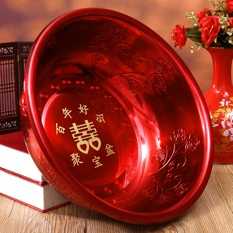 红色高档嫁妆行李箱套装