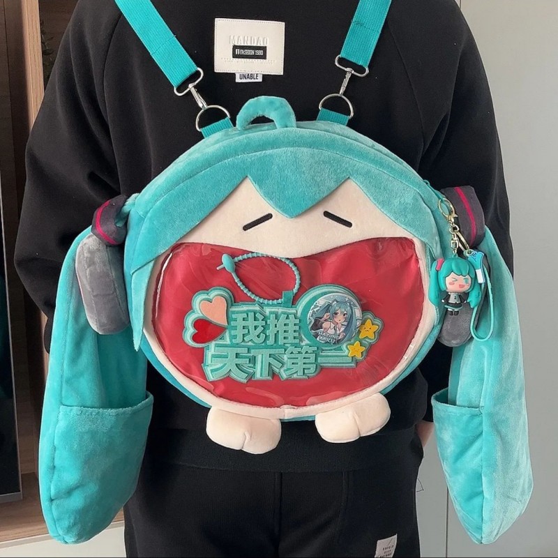 痛包双肩包miku女迷你初音未来