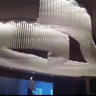 酒店大堂售楼部大型水晶灯美容院SPA店服装店休闲会所工程灯具