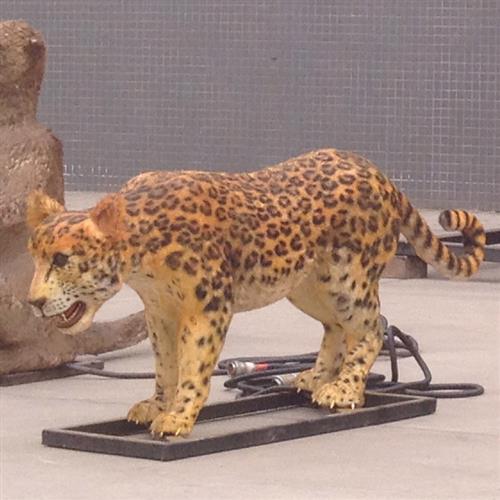 厂家直销仿真大型狮子豹子动物零售来图公园广场摆件可动会叫