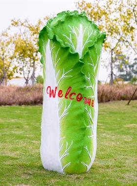 户外仿真兔子雕塑玻璃钢花园庭院草坪园林装饰景观白菜发光兔摆件