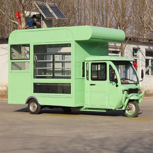 移动街景美食车景区展览观光售卖车电动手推餐车多功能摆摊小吃车