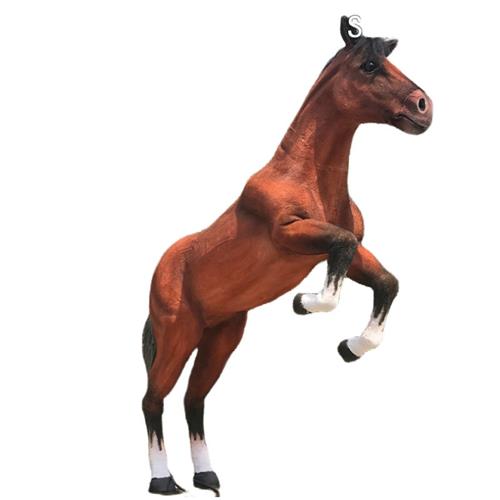 机械动态粘毛纯血奔腾悍马仿真野生动物模型雕塑制作厂家
