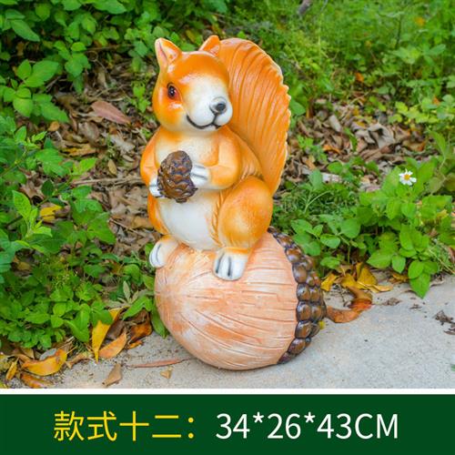 户外仿真松鼠玻璃钢雕塑公园园林花园景观装饰雕塑树脂工艺品摆件