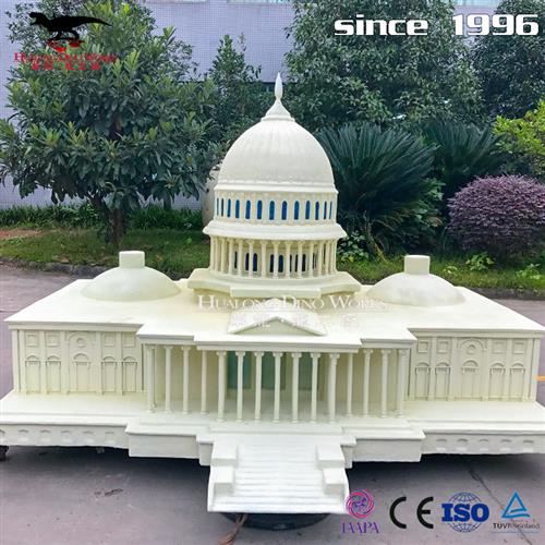 新款微缩景观模型著名白宫微模型适用于商场主题景区美陈引流