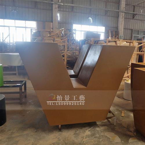 玻璃钢花钵花箱字型造型花盆道路广场商场楼梯口小区景观花盆