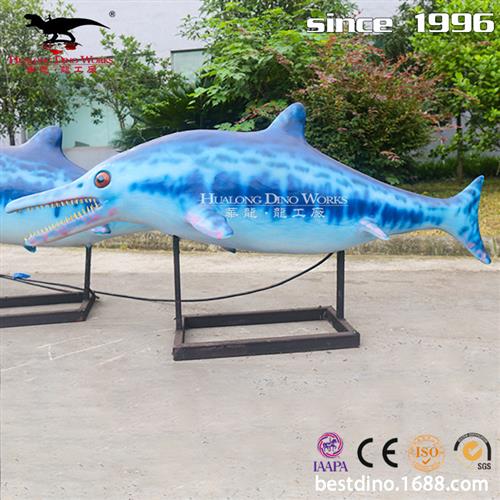华龙鱼嘴龙海洋生物自然博物馆创意工艺品商场房地产宣传机械恐龙