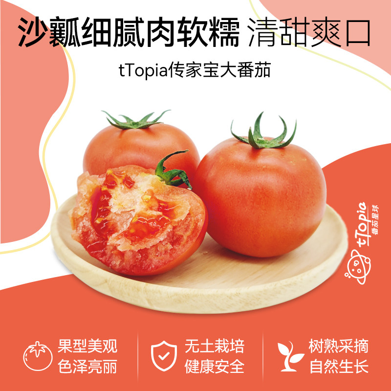 番茄星球传家宝沙瓤糖拌大番茄清甜爽口儿时味道老品种西红柿4斤,水产肉类/新鲜蔬果/熟食,番茄,淘宝优惠券,粉丝福利购,淘宝优惠卷