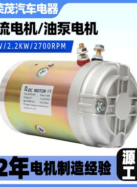 跨境10742 98-52950 48伏直流电机有刷电机 2700转液压油泵电机