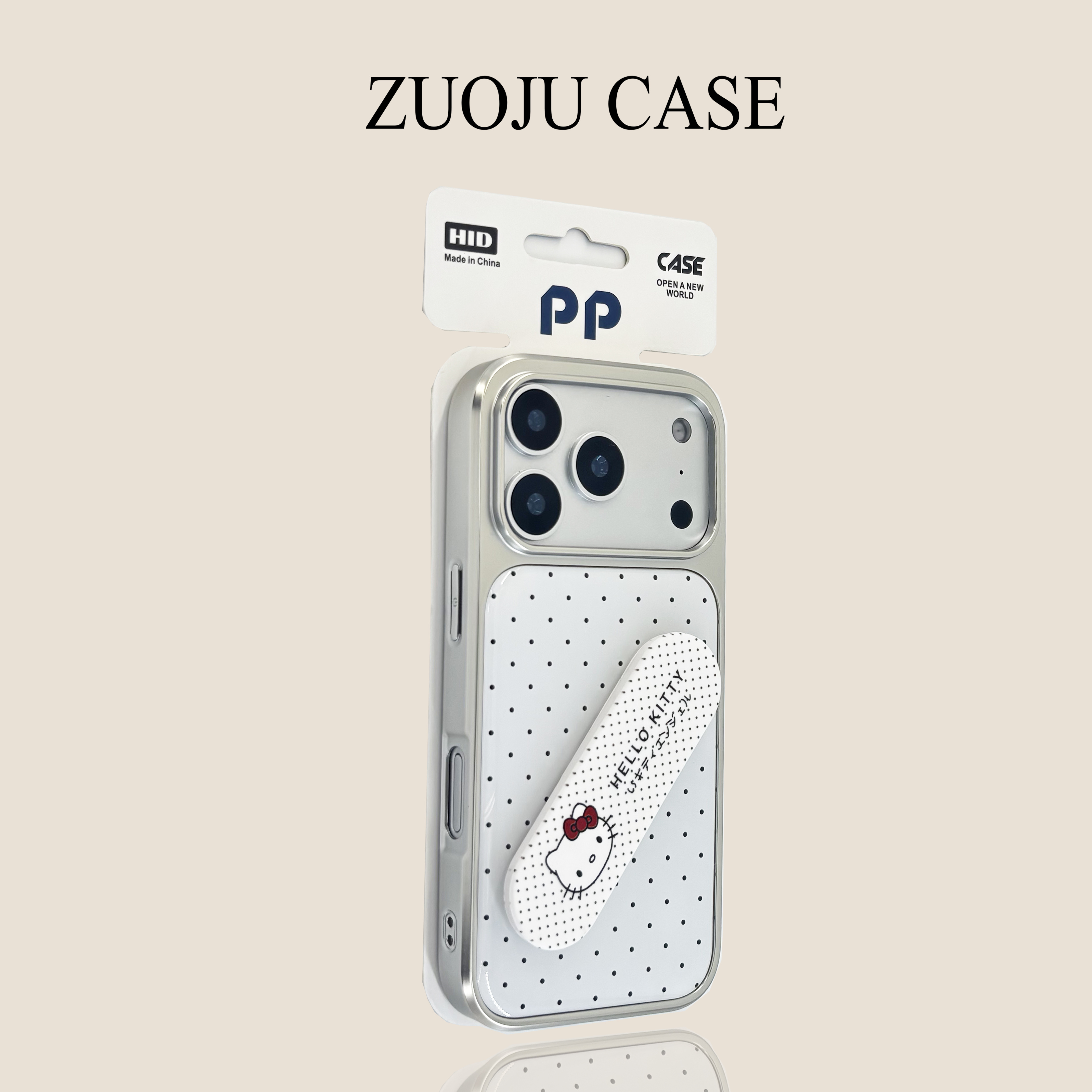 白底满屏黑波点KT指环苹果17手机壳新款iphone17promax全包硅胶套苹果16ProMax高级小众苹果15pro防摔女14pm