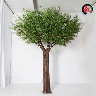 仿真橄榄树定制北l欧网红绿植造景玻璃钢室外橄榄果油橄榄落地假