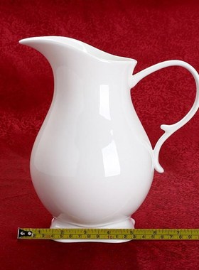 大水罐 凉水f壶 大容量1.5L 唐山高骨瓷 纯白色 陶瓷器 奶罐 无铅