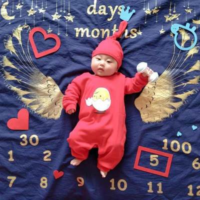 速发ins爆款 婴儿拍照背景布宝宝创意月份摄影道具毯子新生儿摄影